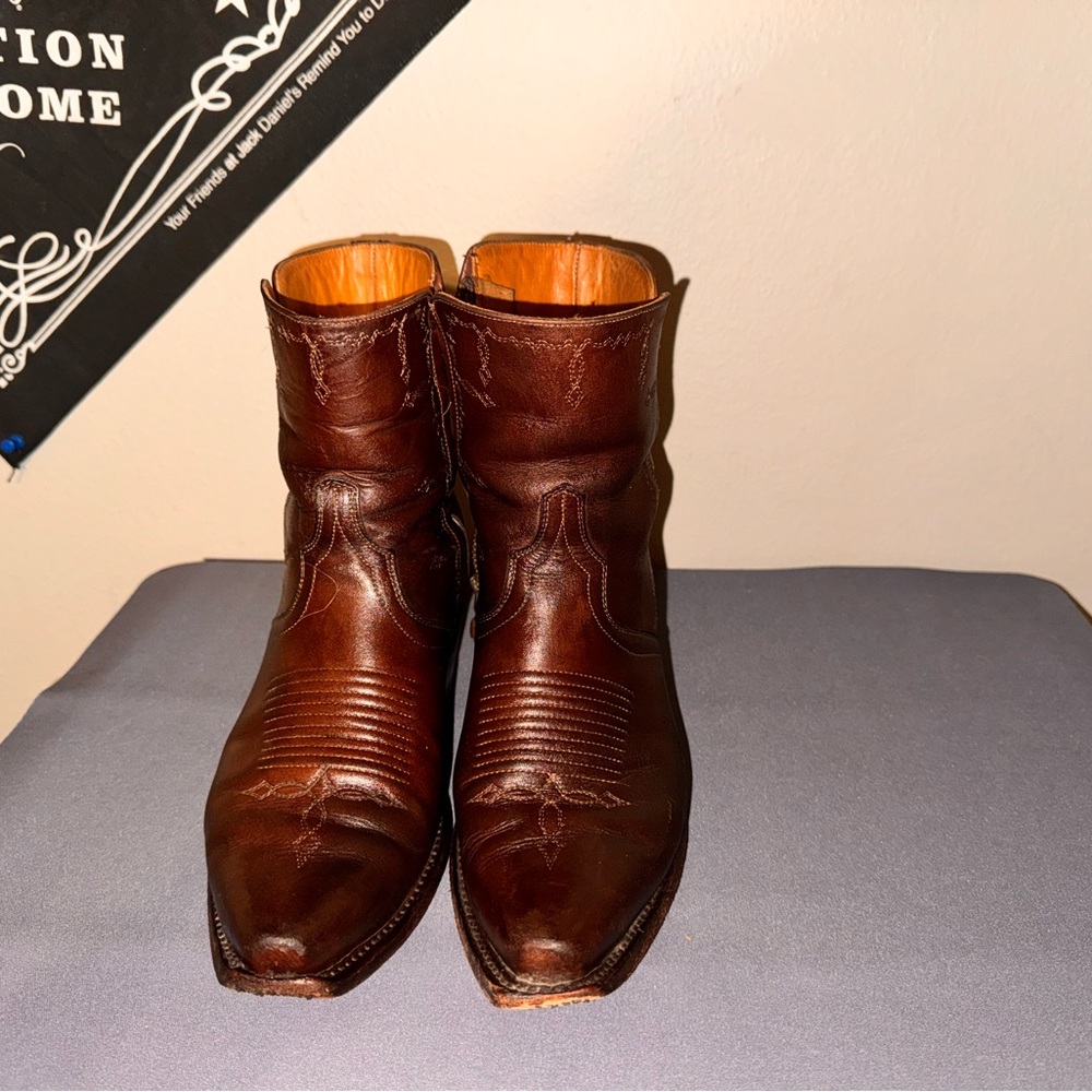 Women’s Lucchese Brown Leather Boots size 6.5